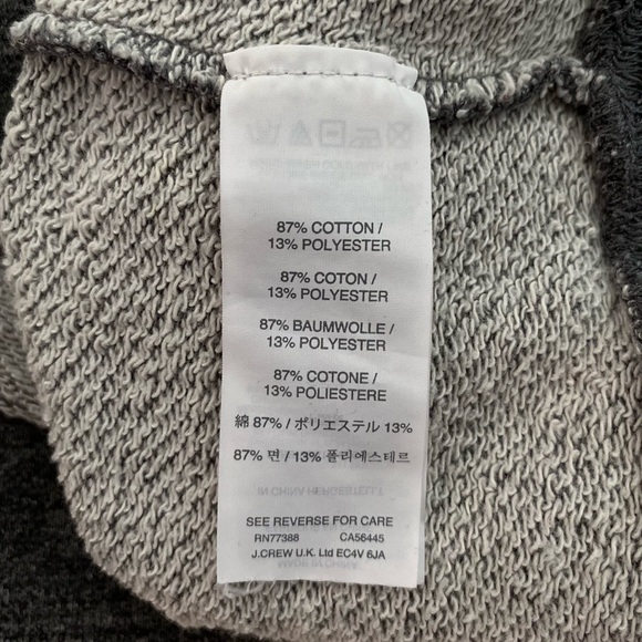 J. Crew 💎 Beloved Bejeweled Sweatshirt, Black Label, Raglan Sleeve, SZ L - Picture 10 of 14